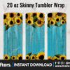 sunflower-rustic-wood-seafoam-tumbler