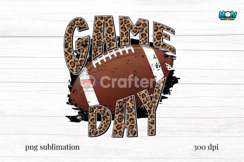 football-gameday-leopard-sublimation-png
