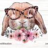bunny-with-glasses-flower-easter