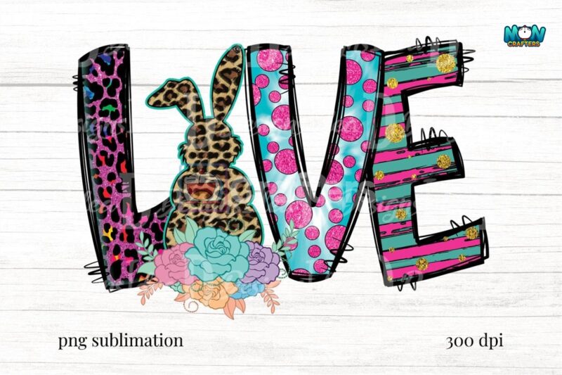 easter-love-bunny-leopard-flower