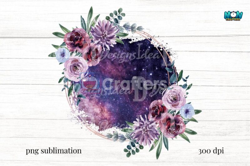 wreath-flower-galaxy-background