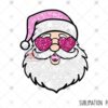 pink-santa-faux-sequin-glitter-christmas