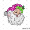 pink-santa-faux-sequin-glitter-christmas