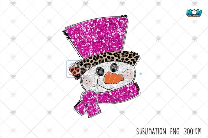 christmast-fuax-sequin-pink-pink-snowman