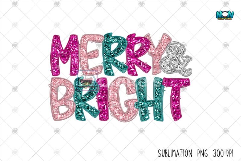 faux-sequin-merry-and-bright-christmas