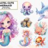 pastel-cute-mermaid-watercolor-clipart