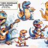cute-trex-dinosaur-with-guitar-clipart