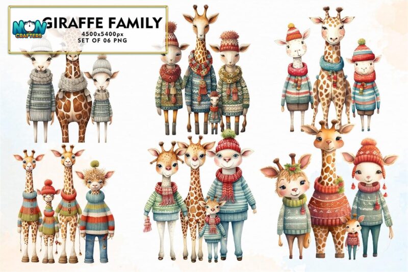 giraffe-family-christmas-sublimation