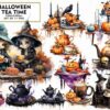 halloween-tea-time-sublimation-clipart