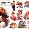 set-of-strawberries-sublimation-clipart
