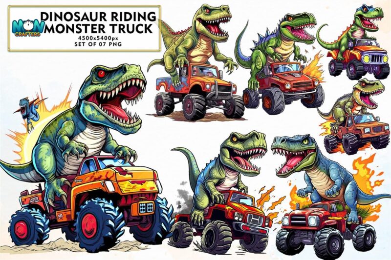 dinosaur-riding-monster-truck-clipart