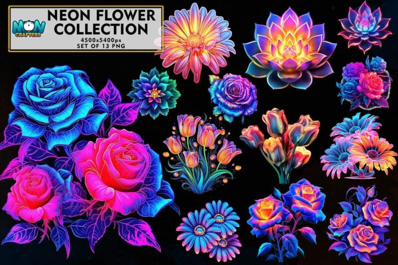 neon-flower-collection-sublimation