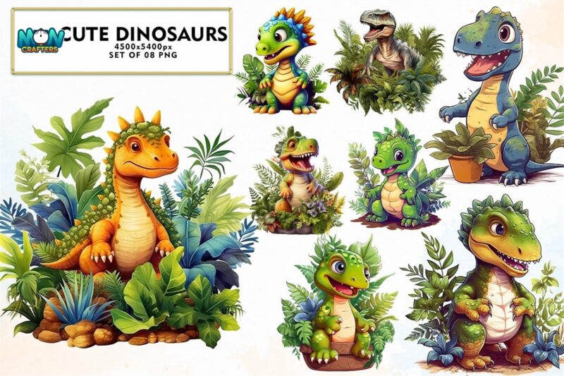 cute-dinosaurs-set-sublimation-clipart