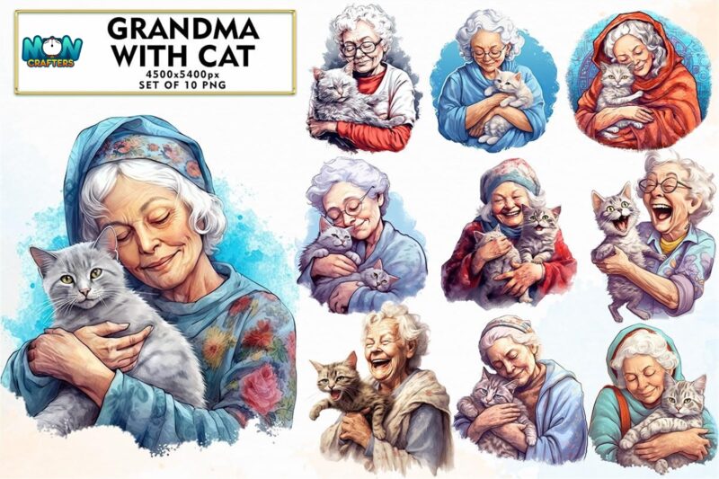 grandma-with-cat-watercolor-sublimation