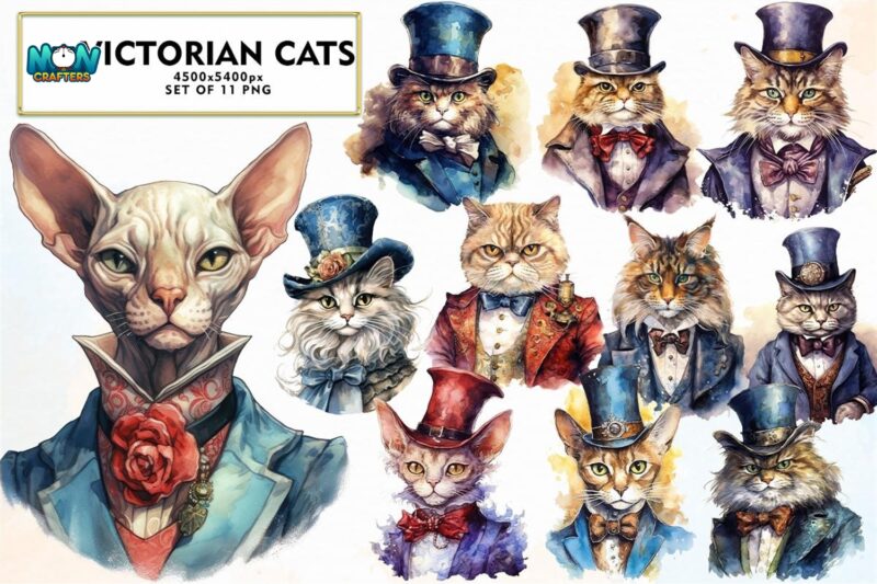 victorian-cats-collection-sublimation