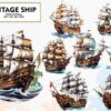 vintage-ship-sublimation-clipart