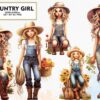 country-girl-sublimation-clipart