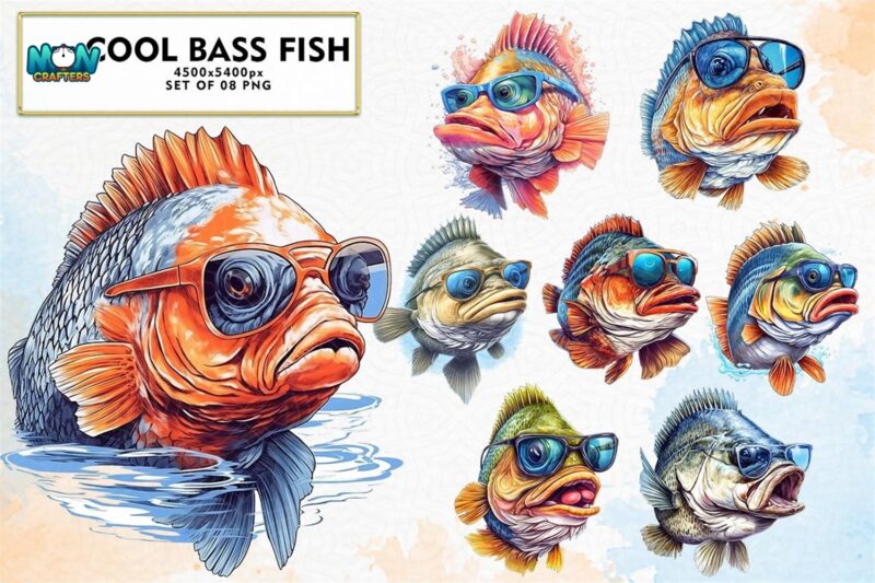 cool-bass-fish-watercolor-sublimation