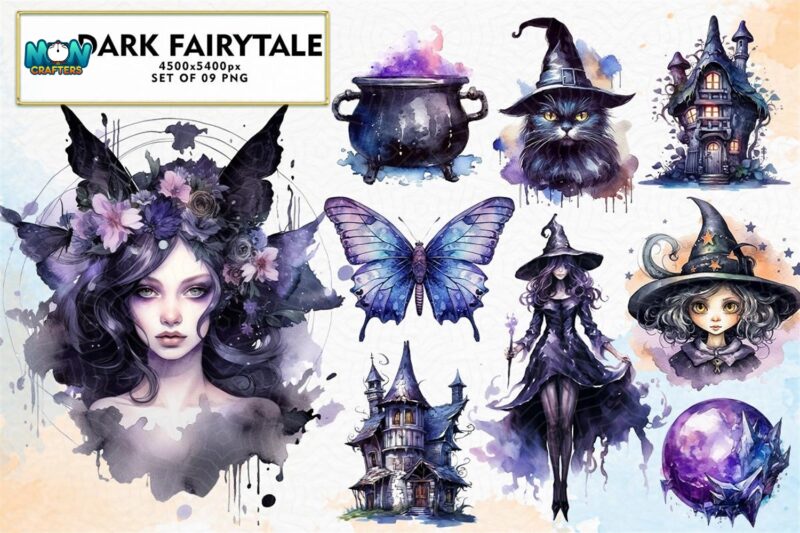 dark-fairytale-watercolor-sublimation