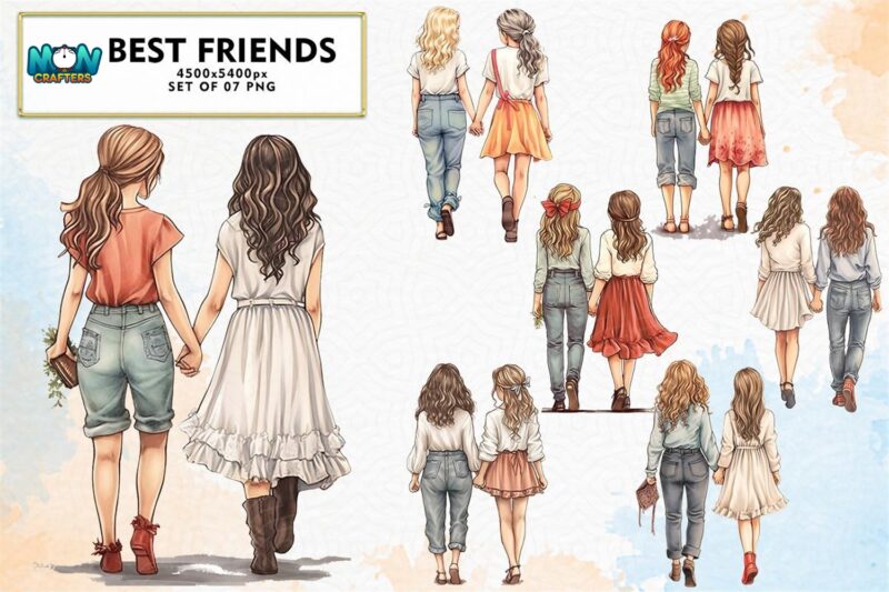 best-friends-clipart-sublimation