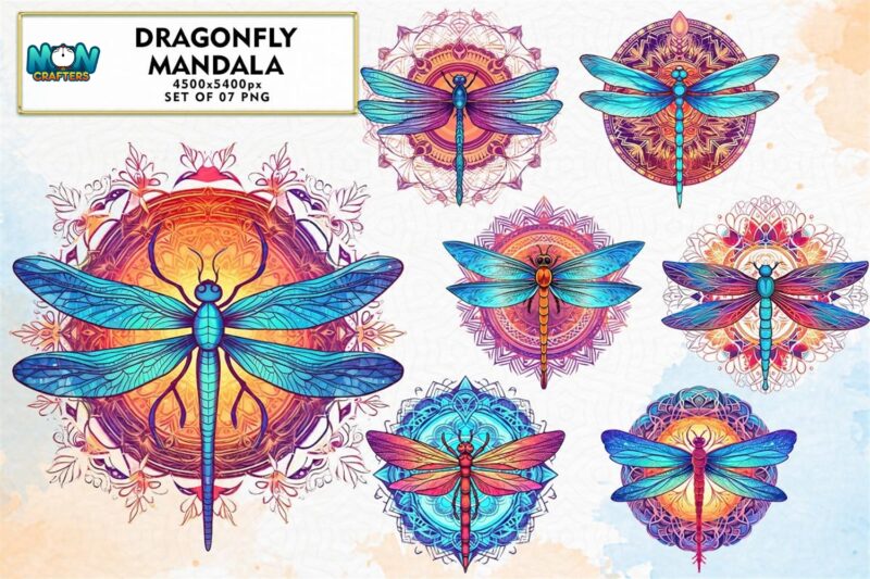 dragonfly-mandala-sublimation-clipart