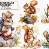 wanderlust-squirrel-sublimation-clipart