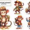 adventure-monkey-sublimation-clipart