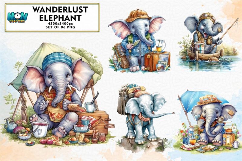 wanderlust-elephant-sublimation-clipart