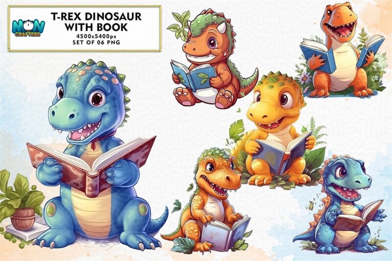 trex-dinosaur-with-book-sublimation