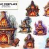magic-fireplace-watercolor-sublimation
