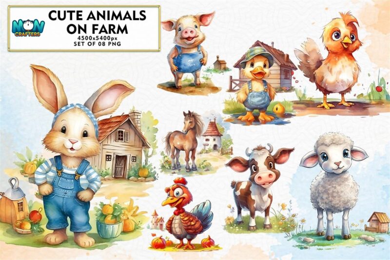 cute-animals-on-farm-sublimation-clipart
