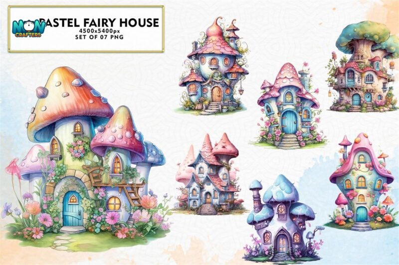 pastel-fairy-house-sublimation-clipart