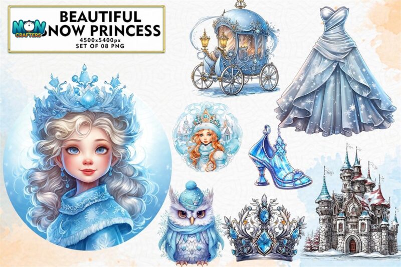 beautiful-snow-princess-watercolor