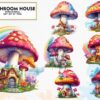 mushroom-house-watercolor-sublimation