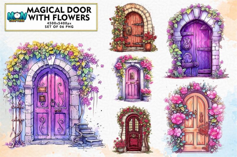 magical-door-with-flowers-sublimation