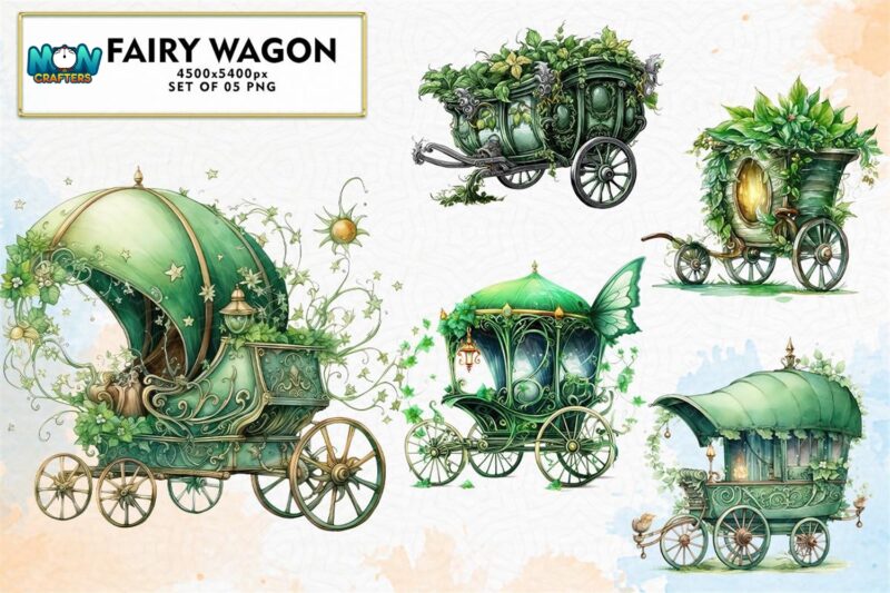 fairy-wagon-watercolor-sublimation