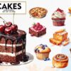 set-of-cake-watercolor-sublimation
