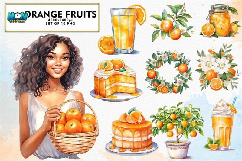 orange-fruits-collection-sublimation
