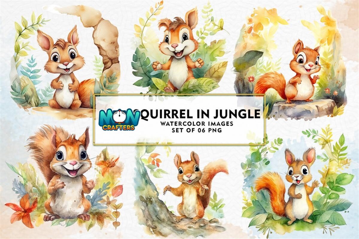squirrel-in-jungle-sublimation-clipart