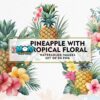 pineapple-with-tropical-floral-clipart