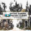 gothic-garden-cemetery-clipart