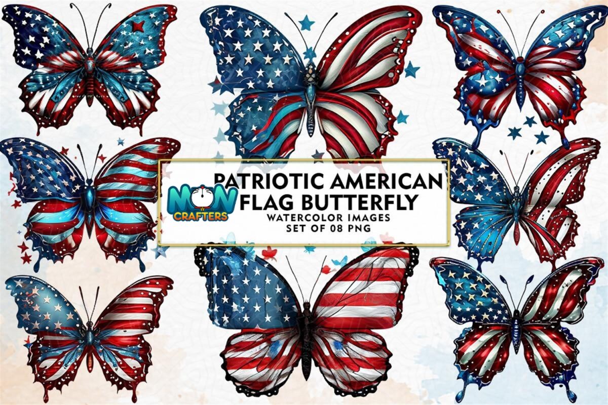 patriotic-american-flag-butterfly