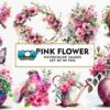 watercolor-pink-flower-bundle-clipart