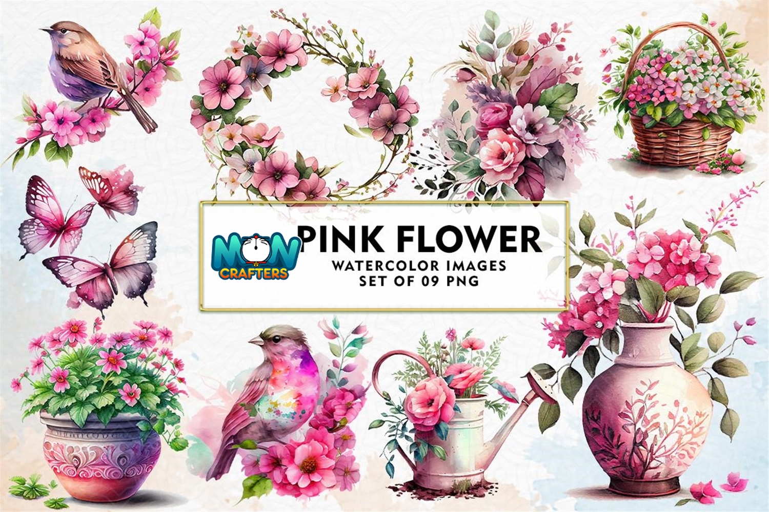 watercolor-pink-flower-bundle-clipart