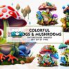 colorful-frogs-and-mushrooms-sublimation