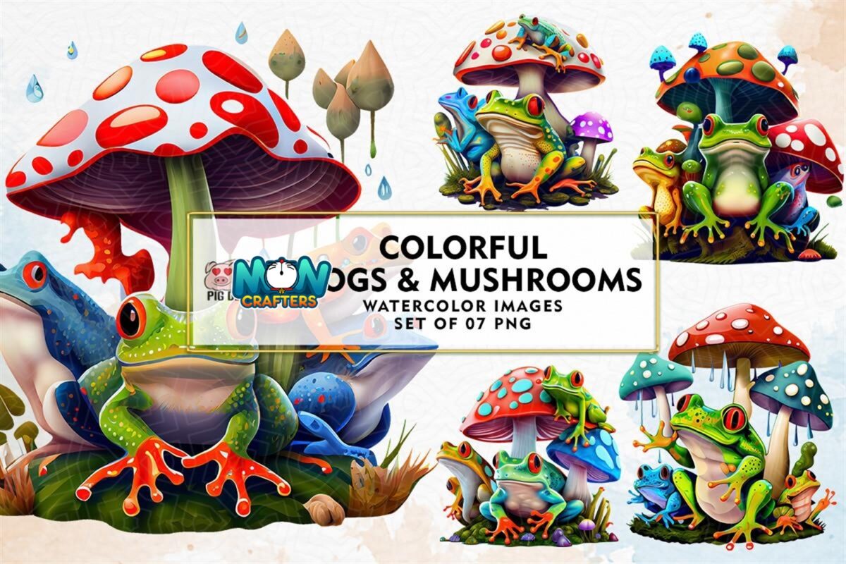 colorful-frogs-and-mushrooms-sublimation