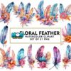 watercolor-floral-feather-clipart