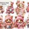 pink-christmas-bear-sublimation-clipart