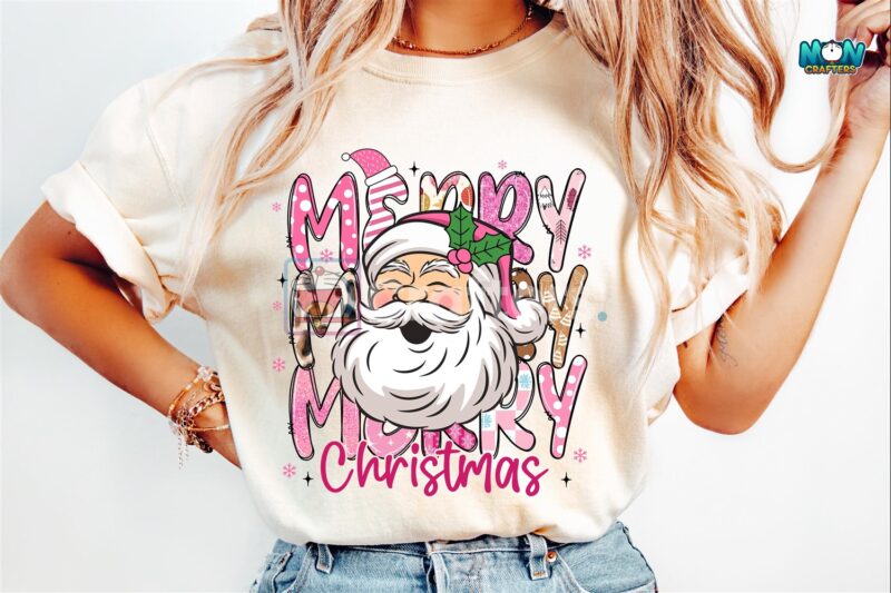 retro-pink-santa-merry-christmas-png