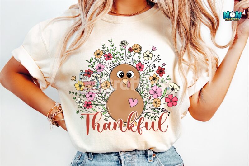 girl-thanksgiving-floral-turkey-png